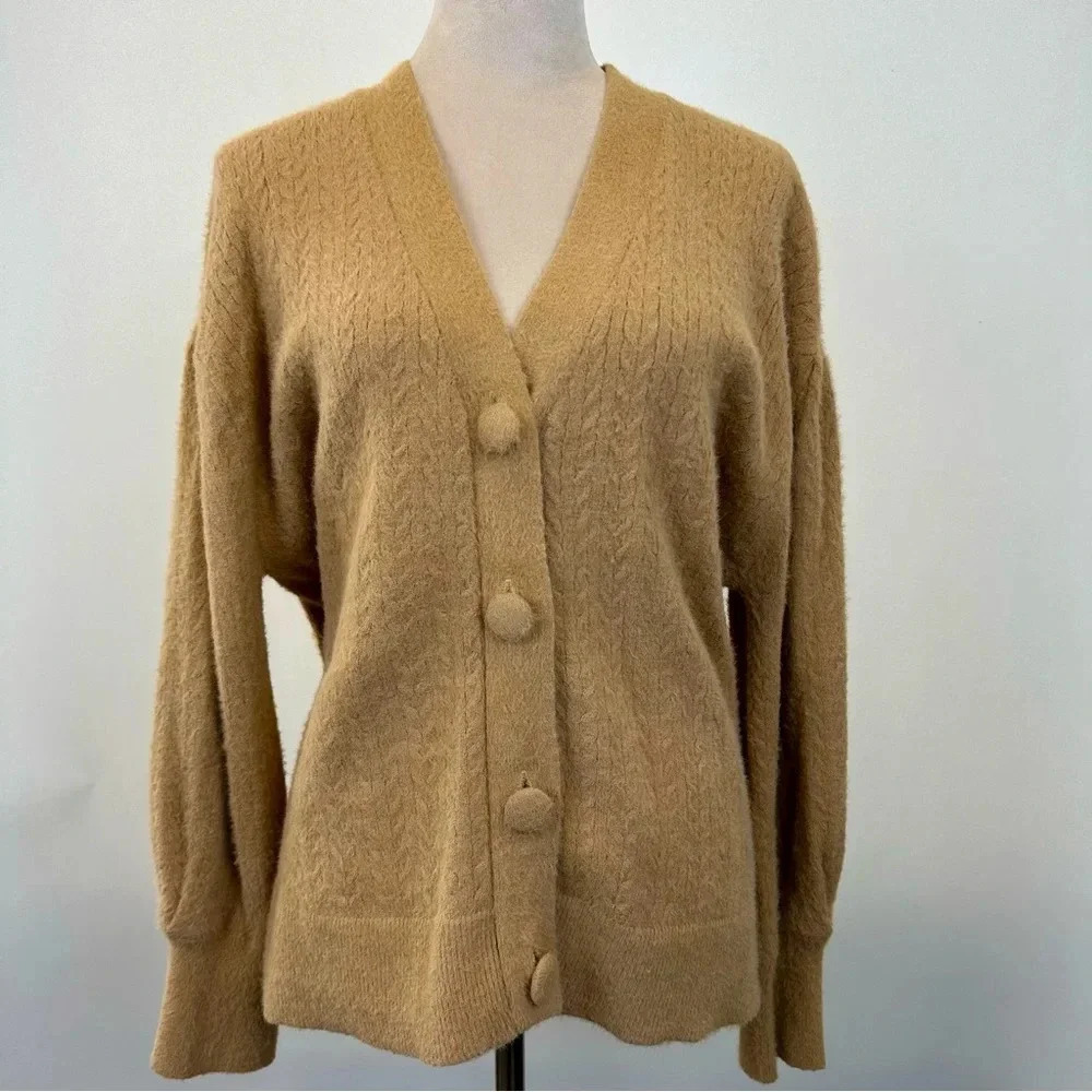 Cupcake Clothing LTD Womens Button up Cardigan Tan XL